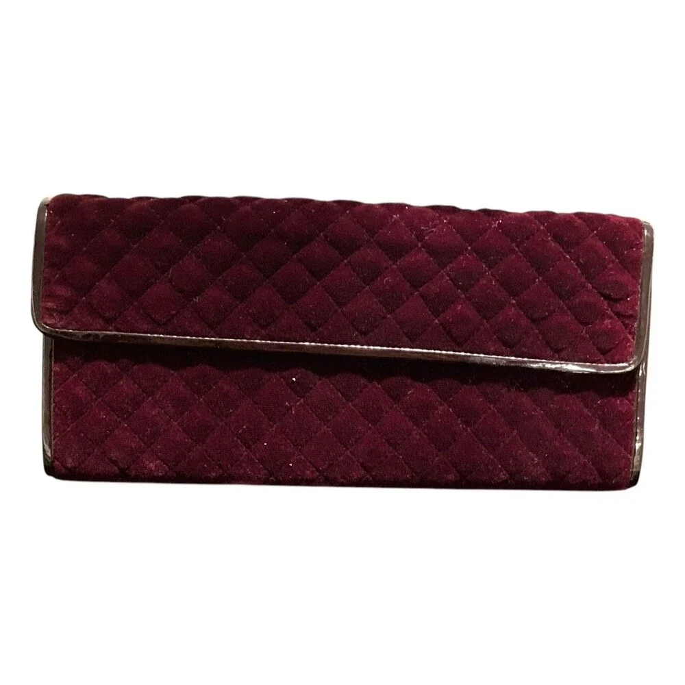 Quilted‎ Velvet CLUTCH ORGANIZER Sonia Red OFF SAKS 5TH AVENUE